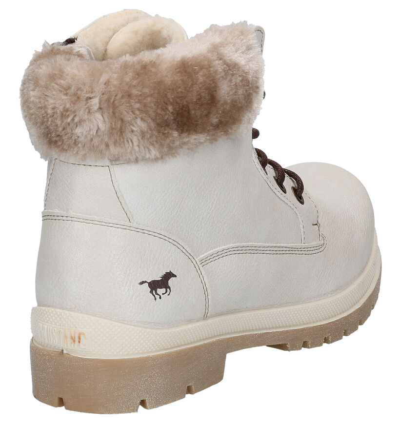 Mustang Ecru Boots in kunstleer (280993)