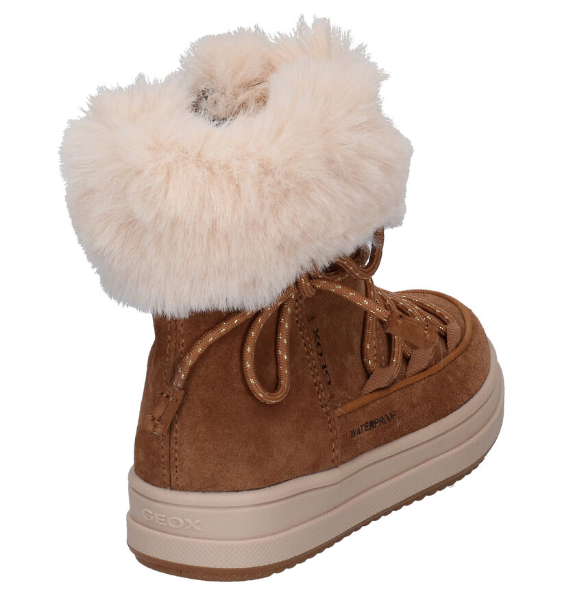Geox Rebecca Cognac Snowboots in stof (295122)