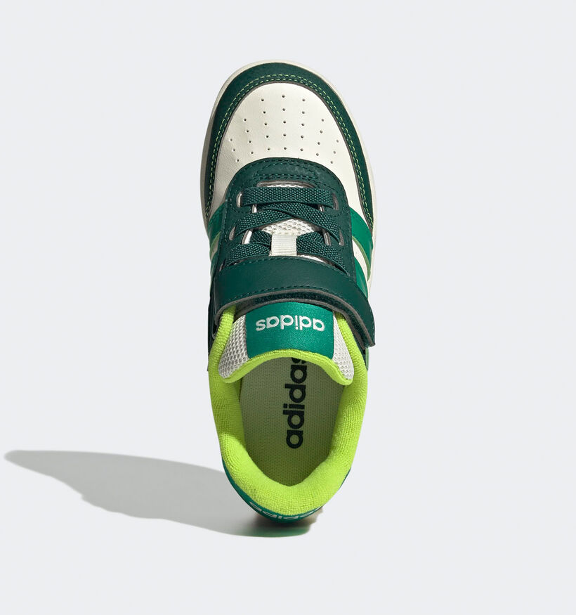adidas Breakbase Wit/Groene Sneakers voor meisjes, jongens (359622) - geschikt voor steunzolen