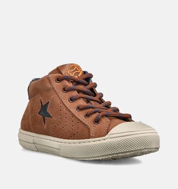 STONES and BONES Mid Baskets Cognac