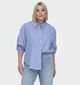 ONLY Carmakoma Arja Blauw Gestreept hemd voor dames (351440)