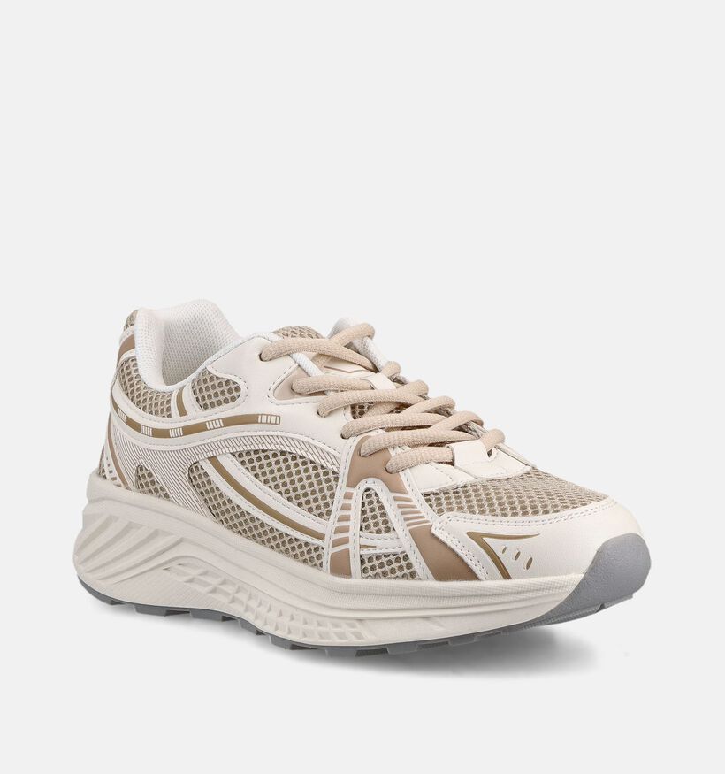 Signatur Baskets en &Eacute;cru pour femmes (368825) - pour semelles orthop&eacute;diques