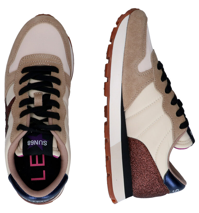 Sun 68 Stargirl Glitter Chaussures à lacets en Beige pour femmes (298176) - pour semelles orthopédiques