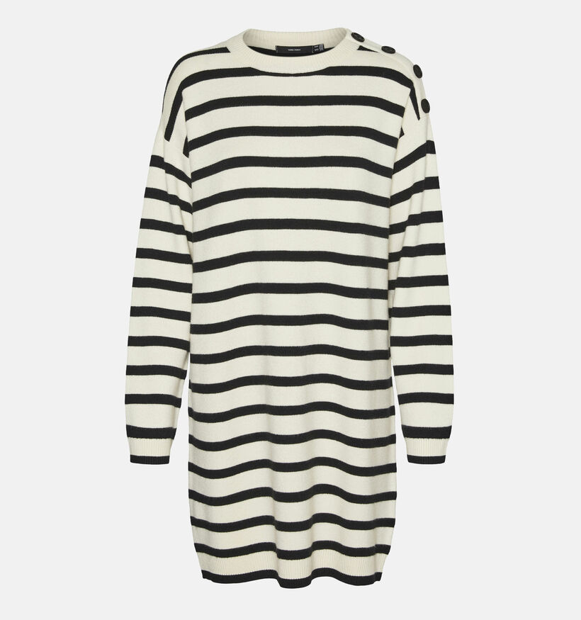 Vero Moda Saba Witte/Zwarte Jurk met Strepenprint voor dames (361188)