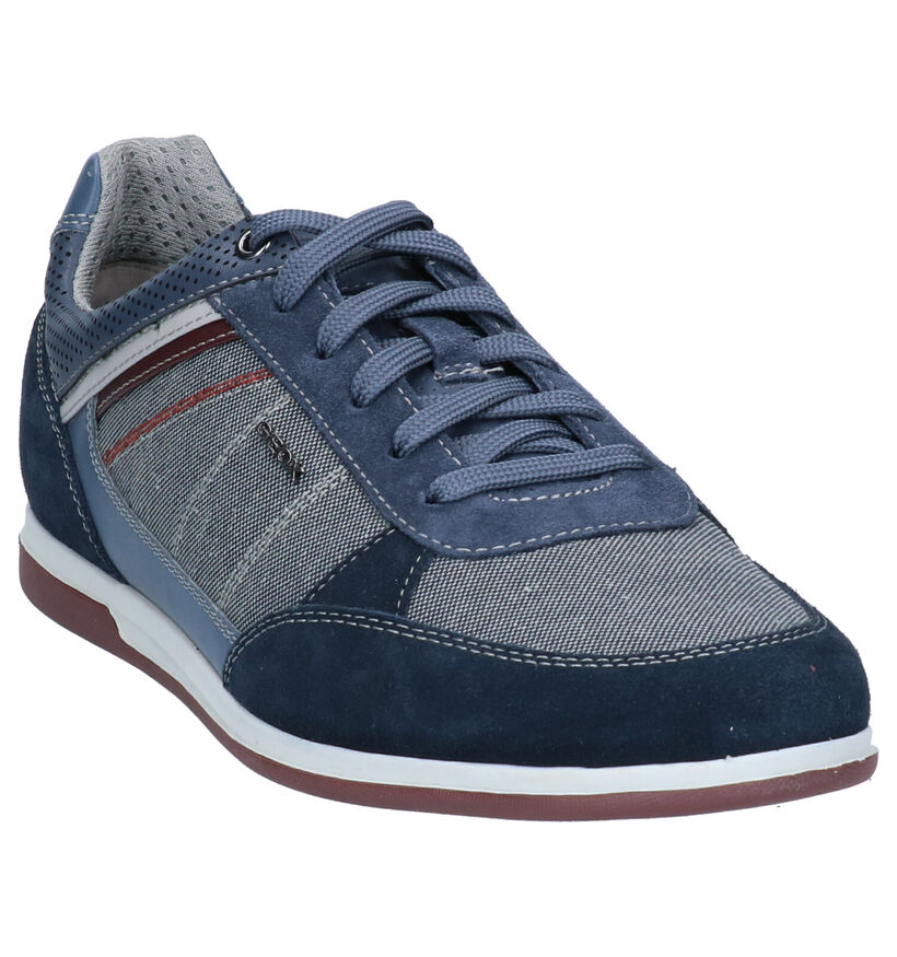 Geox Renan Donkerblauwe Sneakers in stof (266709)