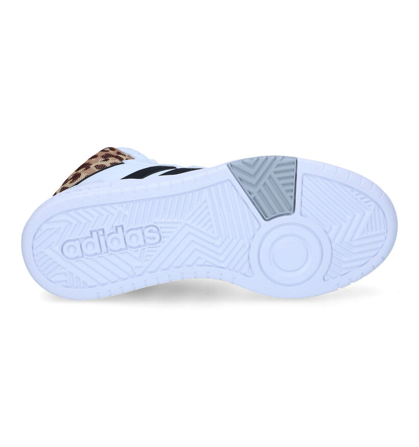 adidas Hoops 3.0 Mid Zwarte Sneakers in kunstleer (316561)