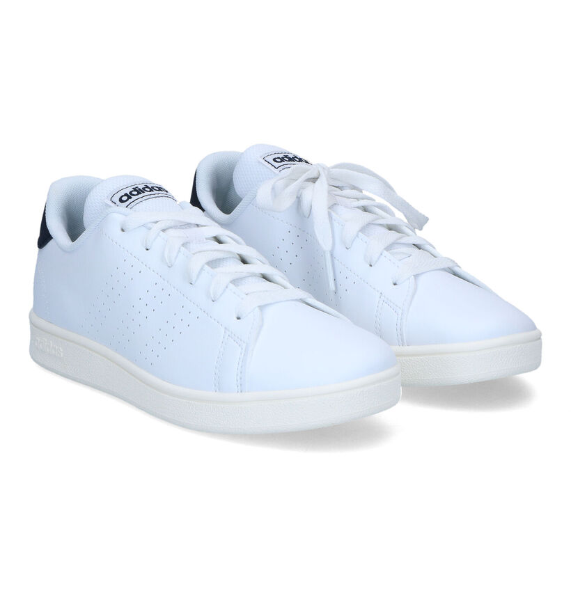 adidas Adventage K Witte Sneakers voor jongens, meisjes (334812)