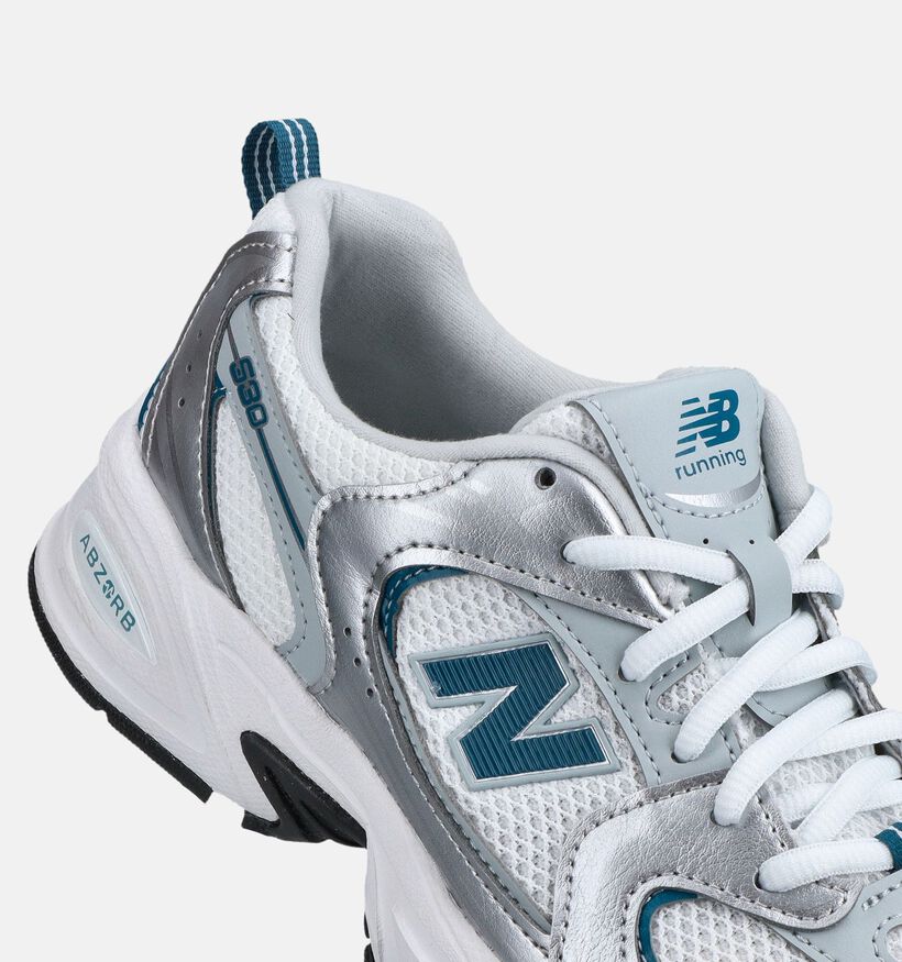 New Balance 530 Zilveren/Blauwe Sneakers voor meisjes (375218) - geschikt voor steunzolen