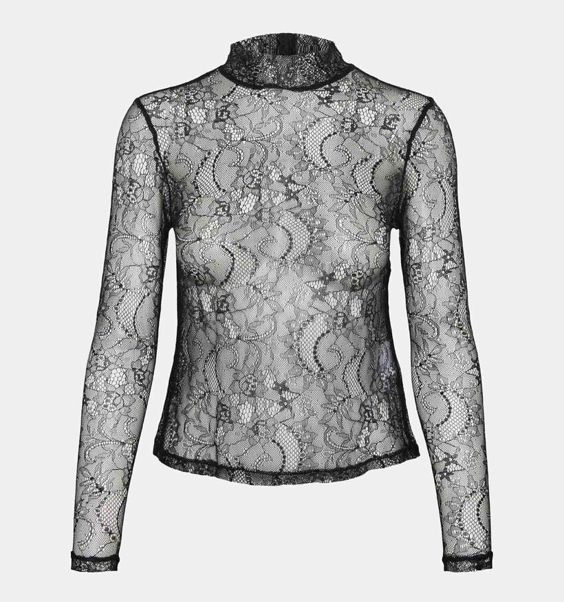Vero Moda Sila Zwarte High neck T-shirt voor dames (332606)