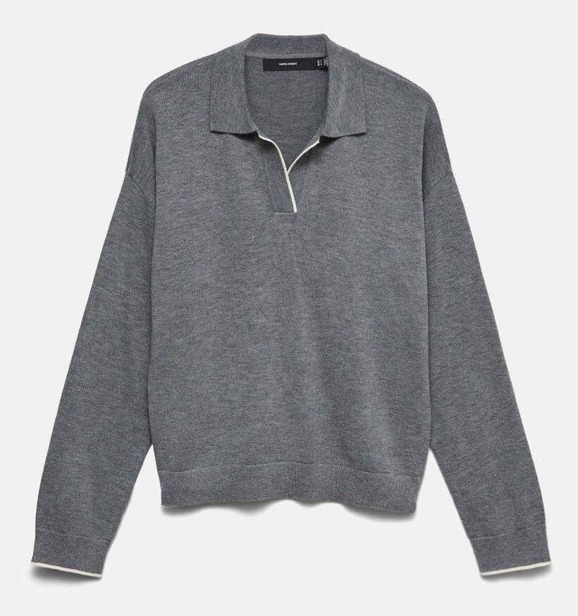 Vero Moda Lybbi Pull en Gris pour femmes (377552)