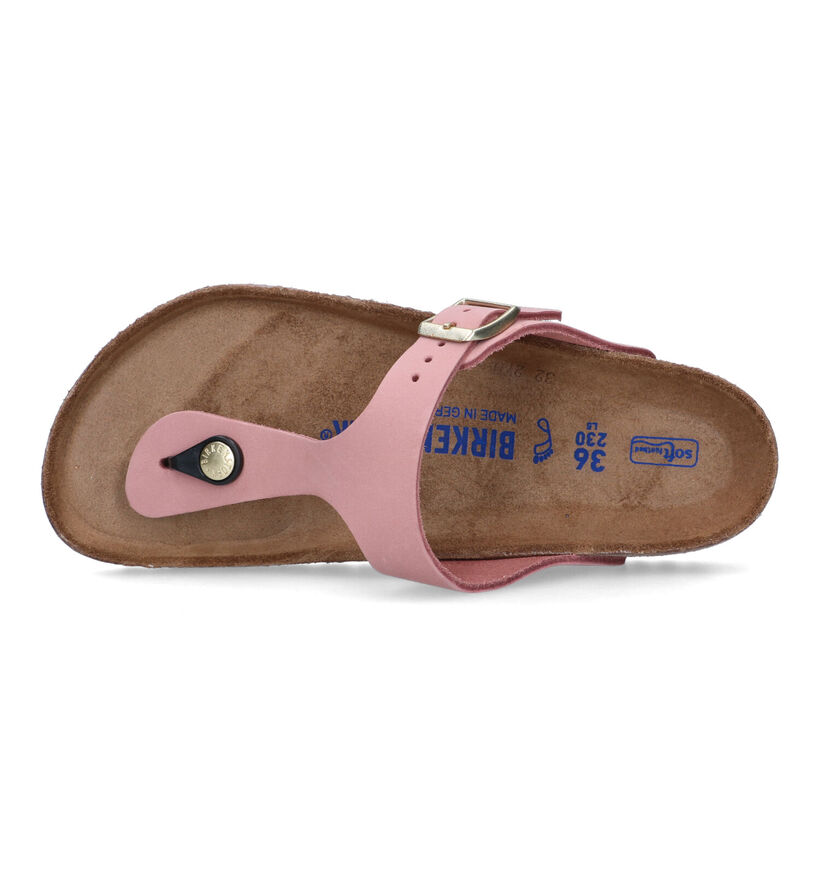 Birkenstock Gizeh Groene Teenslippers in nubuck (322639)