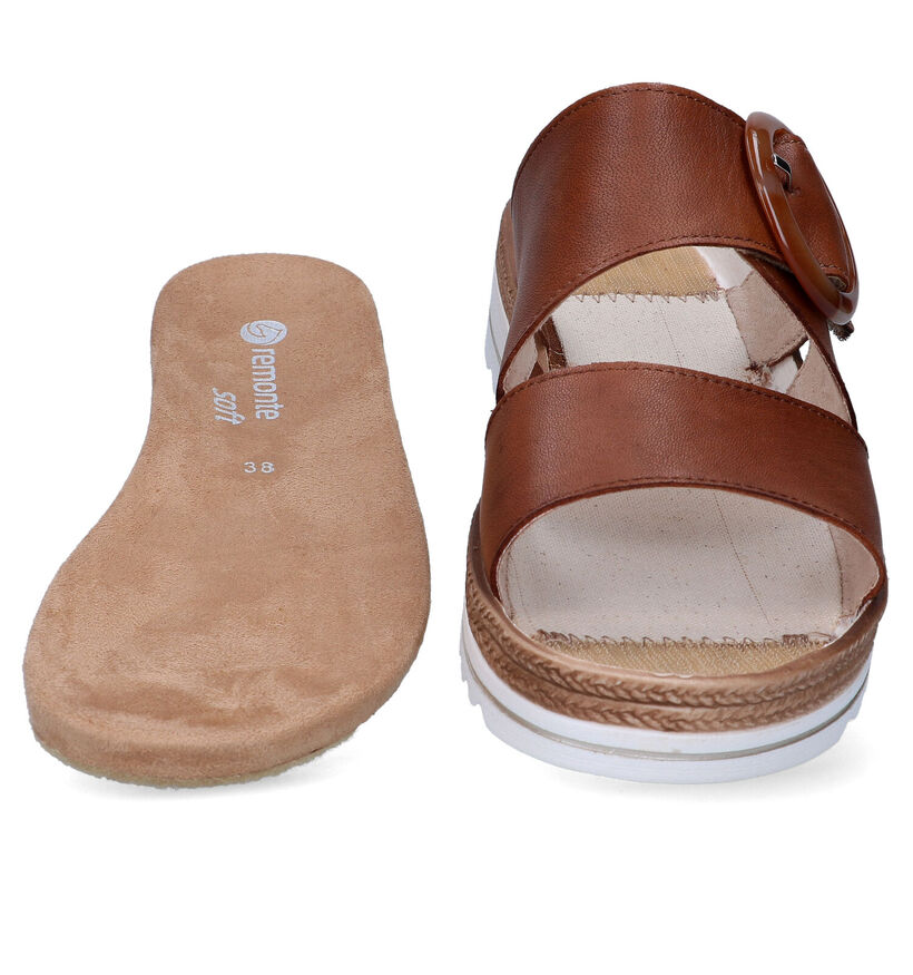Remonte Nu-pieds pour semelles orthopédiques en Cognac pour femmes (323552) - pour semelles orthopédiques