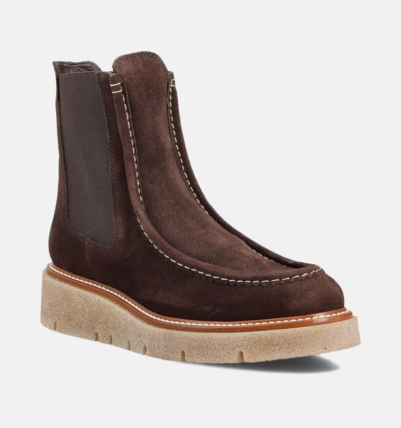 Weekend Bottines Chelsea en Brun foncé pour femmes (364185)