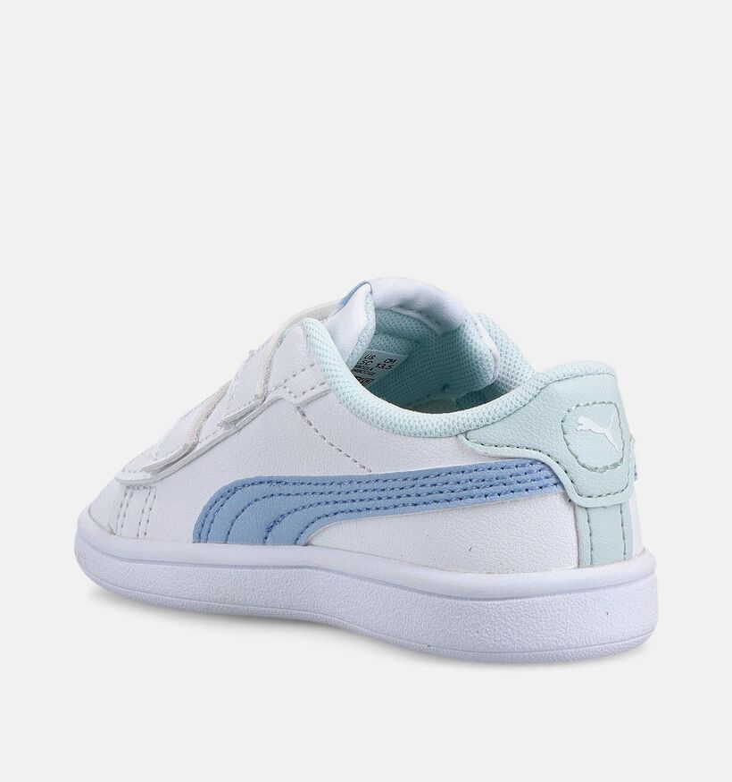 Puma Smash 3.0 Badges Baskets basses en Blanc pour filles (366628) - pour semelles orthop&eacute;diques