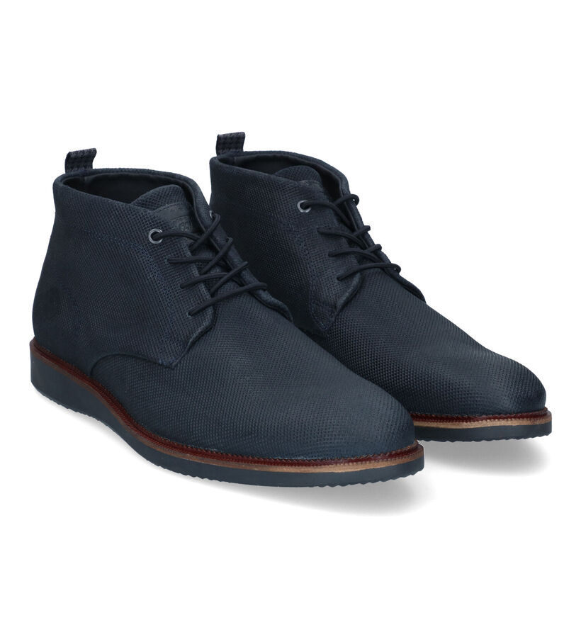 Bullboxer Blauwe Hoge Schoenen in leer (319437)