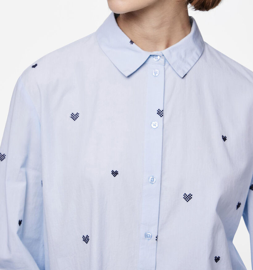Pieces Fredora Hearts Blauw Hemd voor dames (334068)