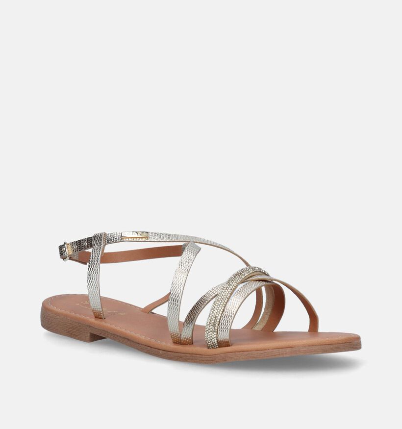 Scapa Gouden Platte sandalen voor dames (338559)