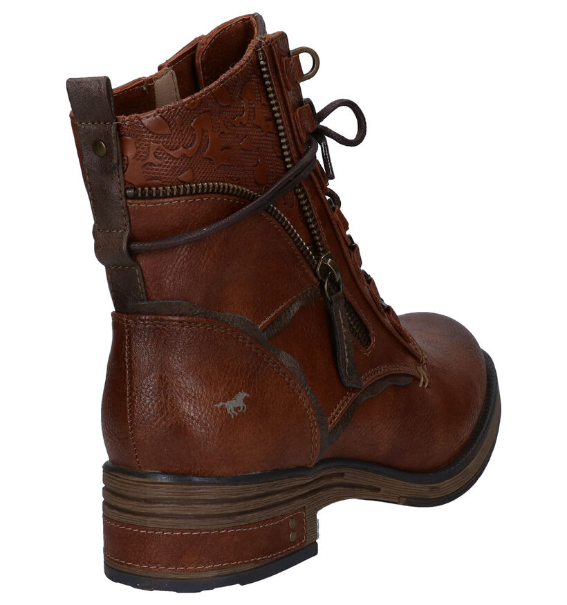 Mustang Bottines en Cognac en simili cuir (294293)