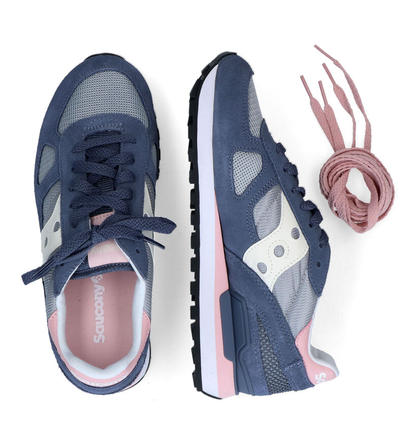 Saucony Shadow Original Baskets en Mauve pour femmes (312496) - pour semelles orthopédiques