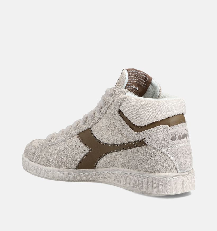 Diadora Game High Baskets montantes en Ecru pour femmes (361393) - pour semelles orthopédiques