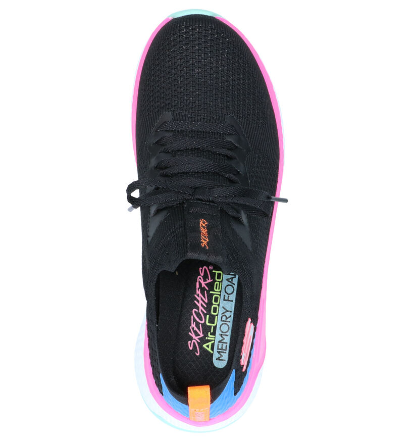 Zwarte Slip-on Sneakers Skechers Solar Fuse in stof (266932)