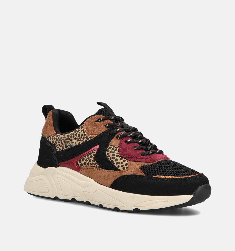 Poelman Baskets casual en Noir pour femmes (361271) - pour semelles orthopédiques