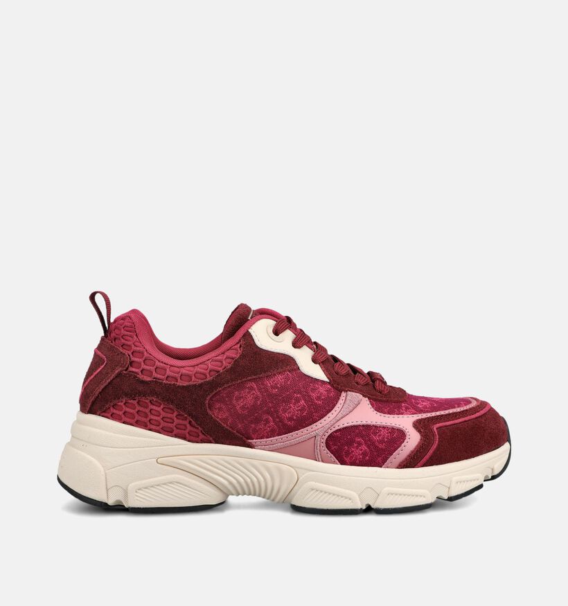 Guess Chunky Baskets en Bordeaux pour femmes (375740) - pour semelles orthop&eacute;diques