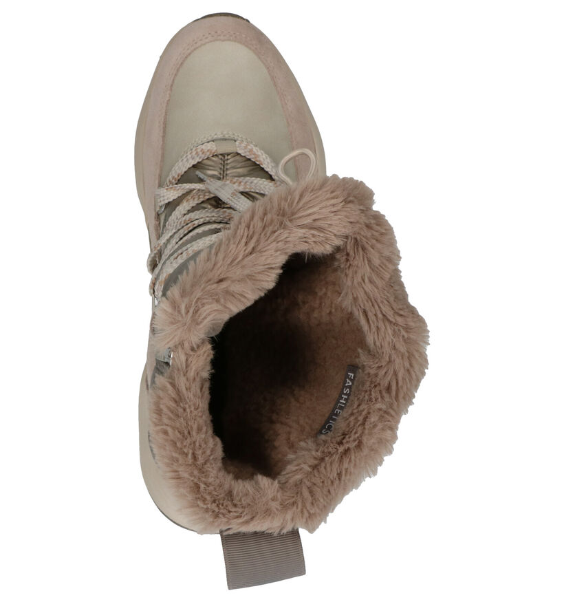 Tamaris Fashletics Beige Snowboots in daim (257103)