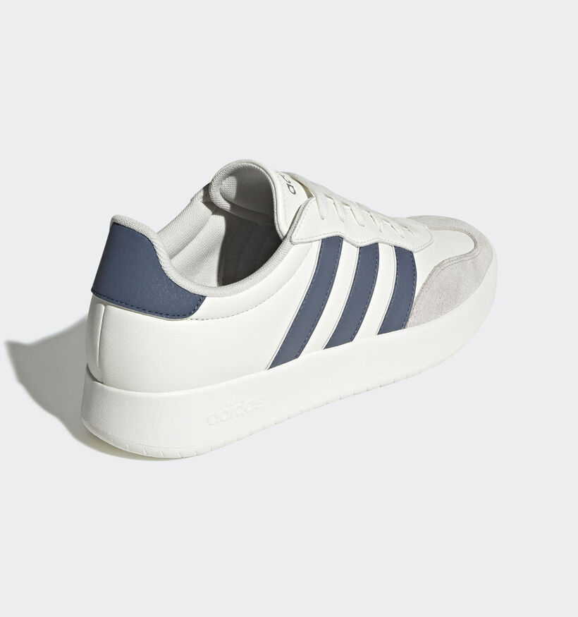adidas Barreda Baskets basses en Blanc/Bleu pour hommes (359484) - pour semelles orthopédiques