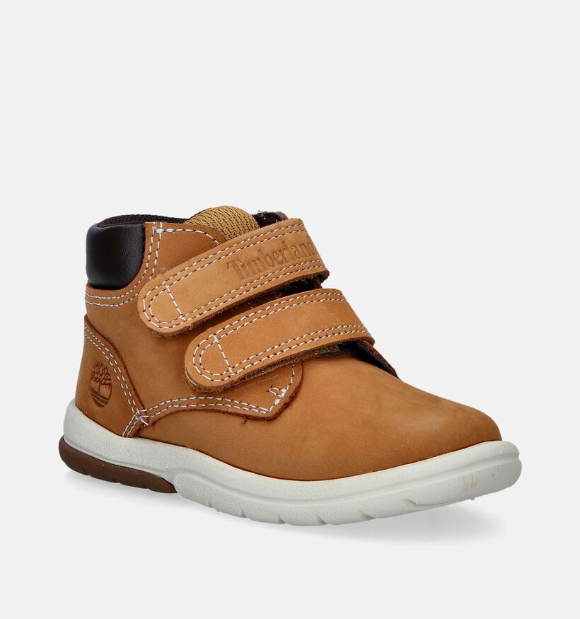 Timberland Toddle Tracks Mid Hook Loop Bottines en Naturel pour filles, garçons (346745) - pour semelles orthopédiques