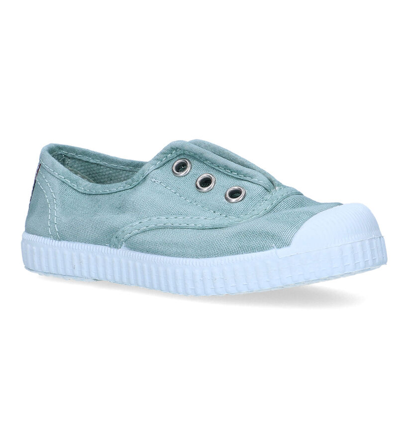 Cienta Slip-ons en Vert clair pour filles, garçons (323829) - pour semelles orthopédiques