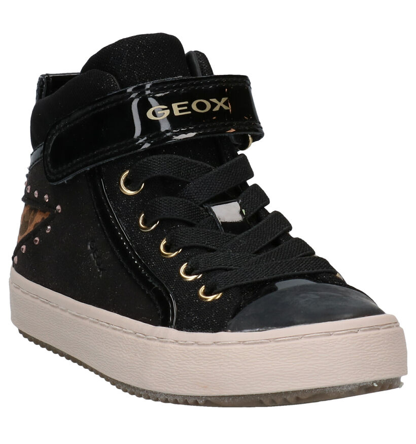 Geox Kalispera Zwarte Sneakers in kunstleer (295242)