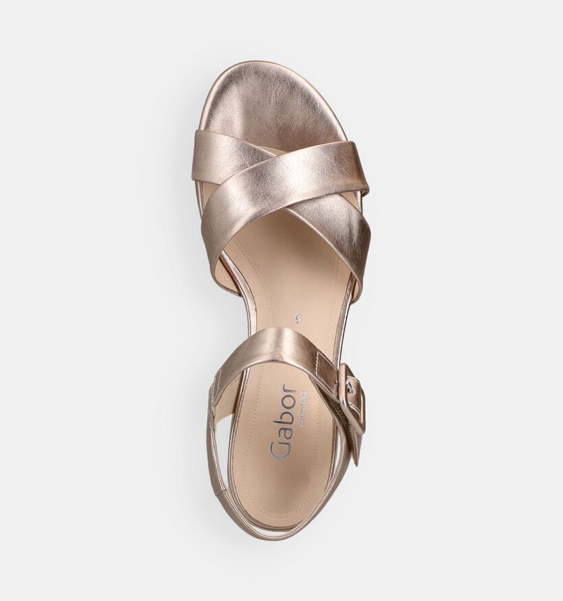 Comfort Sandales &agrave; talons en Or pour femmes (371142)