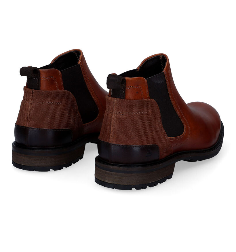 Bullboxer Bottines Chelsea en Cognac en cuir (313092)
