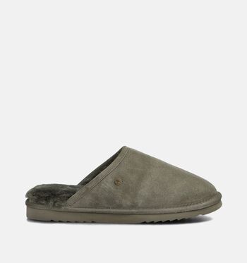 Warmbat Pantoffels Cognac/Bruin/Taupe/Groen