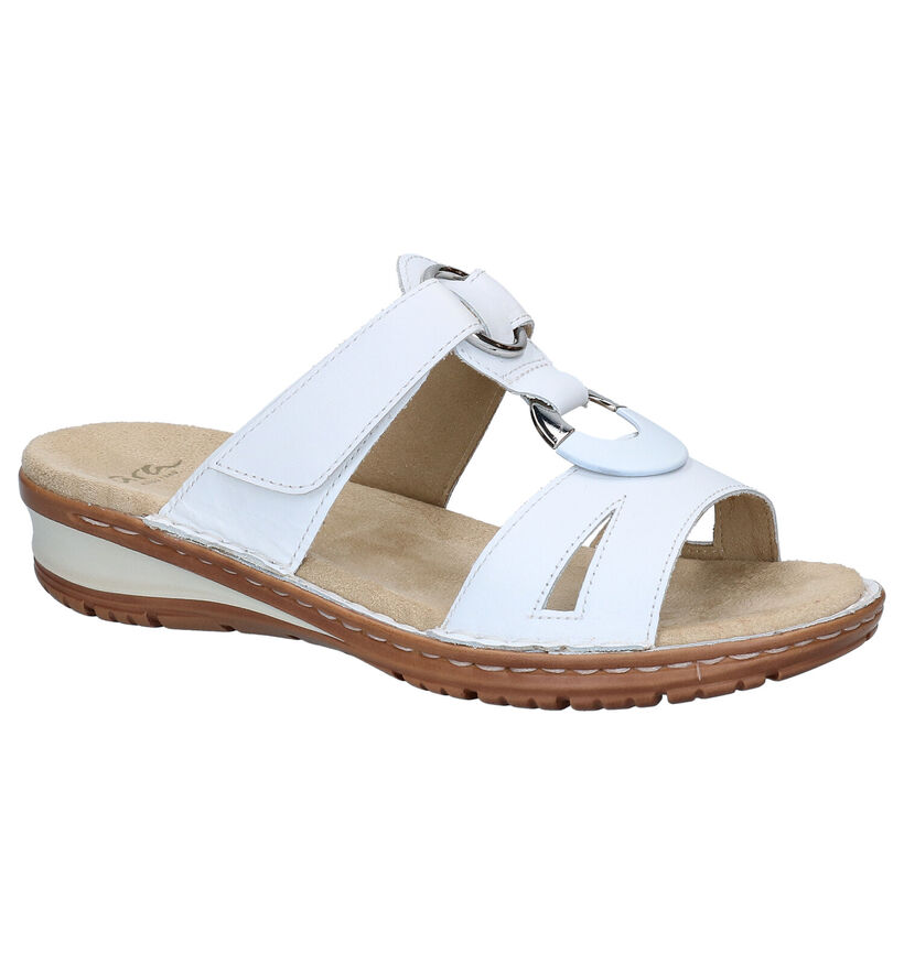 Ara Hawaii Witte Slippers in leer (288972)