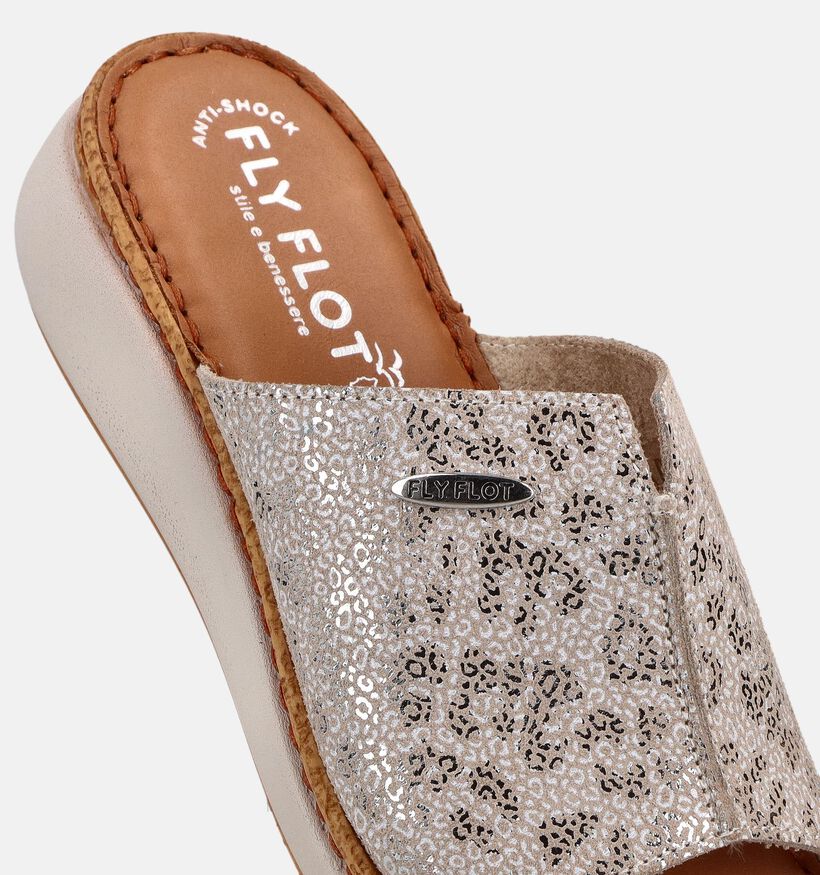 Fly Flot Nu-pieds en Beige/Or pour femmes (373526)