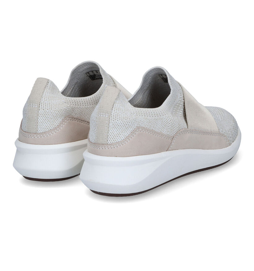 Clarks Un Rio Knit Chaussures slip-on en Beige en textile (304456)