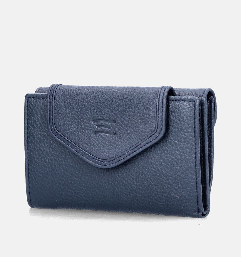 Crinkles Porte-monnaie à rabat en Bleu pour femmes (358513)