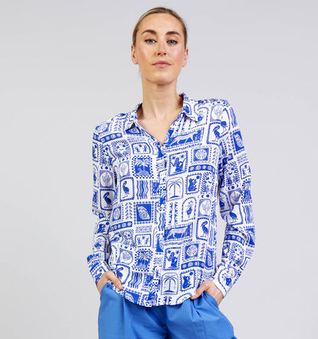 Pieces Blouses Blauw