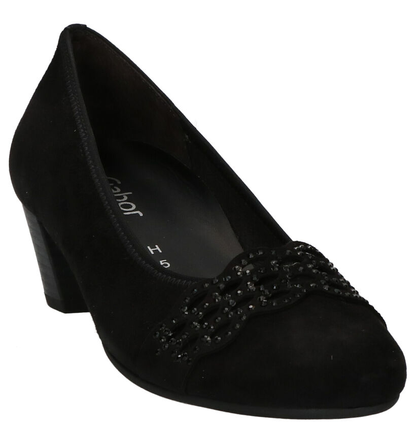 Gabor OptiFit Zwarte Pumps in daim (260204)