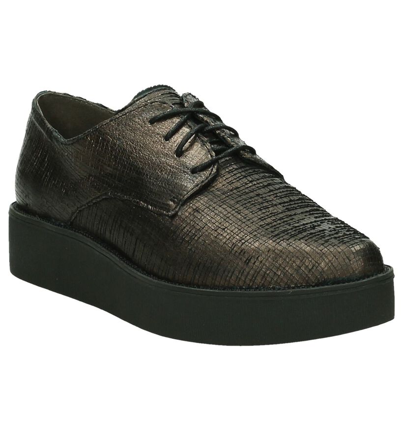Tamaris Chaussures à lacets en Bronze en cuir (184114)