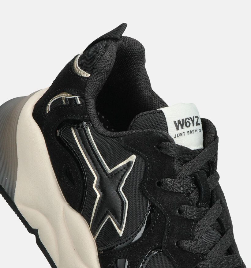 W6YZ Sarah Zwarte Chunky Sneakers voor dames (364051) - geschikt voor steunzolen