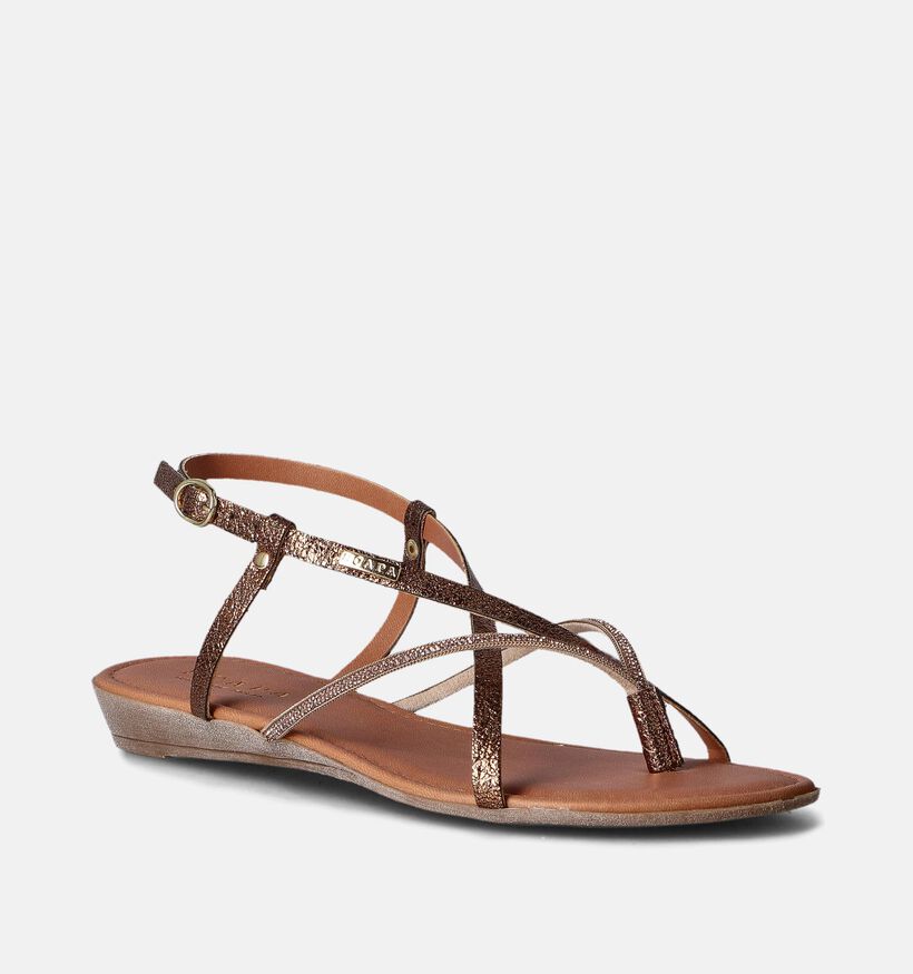 Scapa Sandales plates en Marron pour femmes (355476)