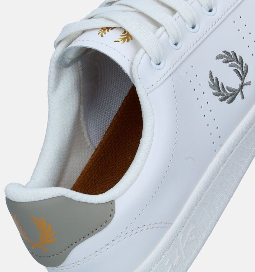 Fred Perry B721 Chaussures à lacets en Blanc pour hommes (336282) - pour semelles orthopédiques