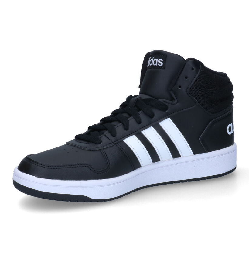 adidas Hoops 2.0 Mid Witte Sneakers in daim (290816)