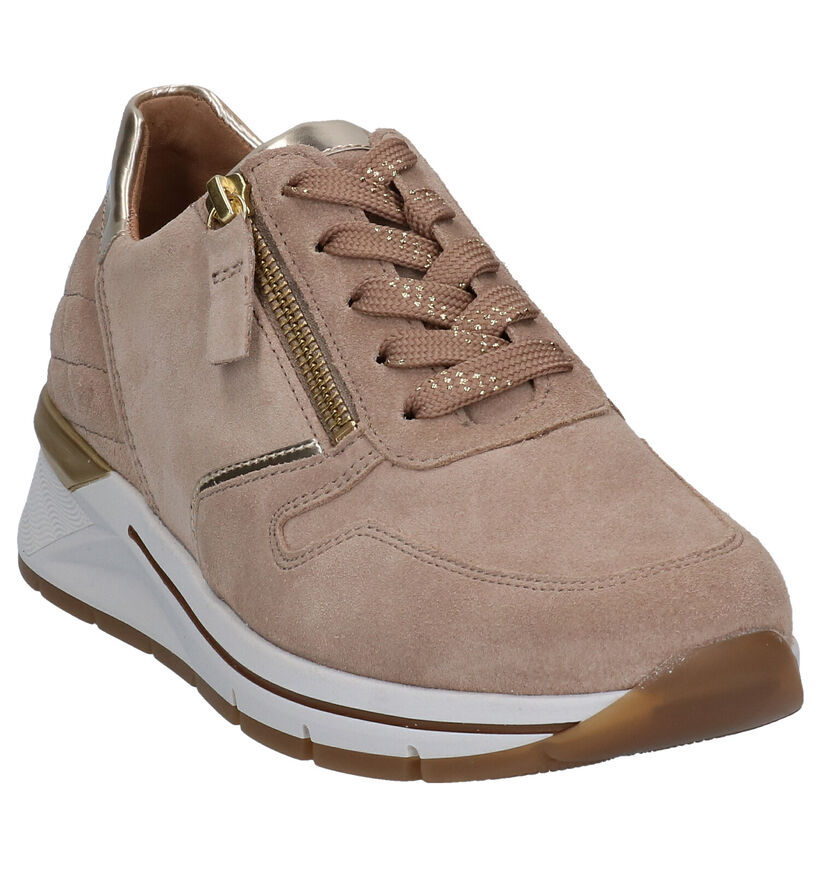 Gabor OptiFit Beige Veterschoenen in daim (297242)