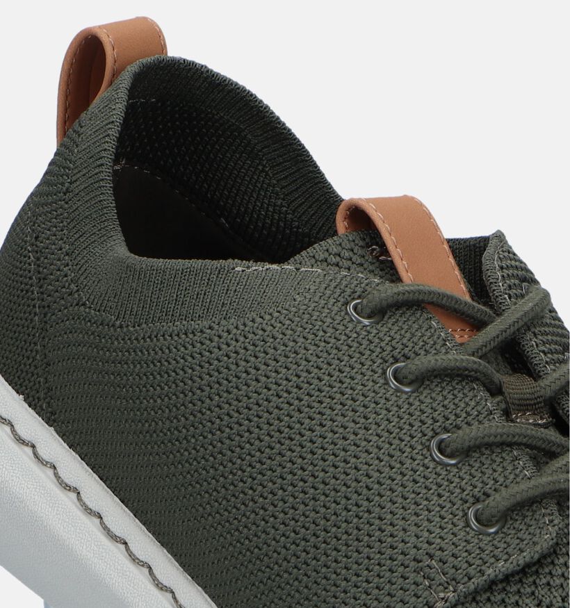 Clarks Step Urban Mix Chaussures à lacets en Vert Kaki pour hommes (337767) - pour semelles orthopédiques