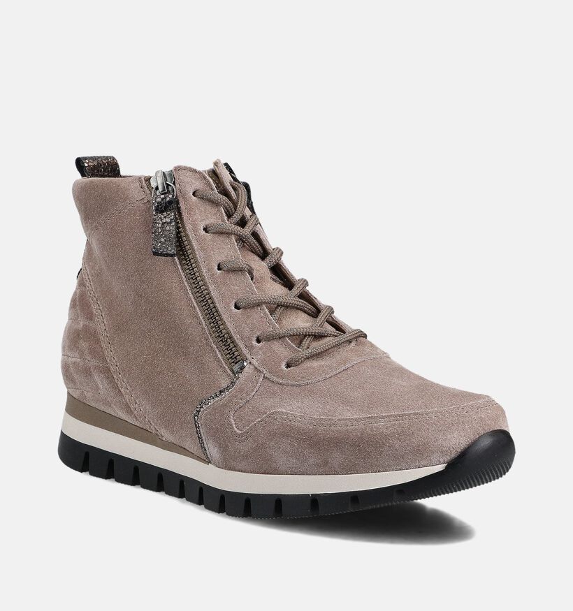 Gabor Beige Hoge Sneakers voor dames (363661) - geschikt voor steunzolen