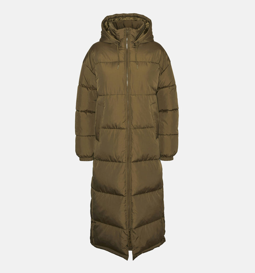 Vero Moda Klea Kaki Lange puffer jas voor dames (344052)
